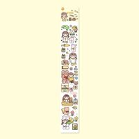 Xinqi New Cheese Sauce New Original Japanese Paper Journal Stickers Cartoon Cute Girl Decoration Journal Material Stickers sku image 2