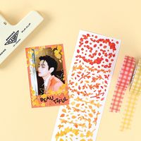 Korean Forest Vine Leaf Gradient Color Leaf Sticker Photo Mini Truck Goo Card Sticker Hand Account Mini Decorative Sticker sku image 3
