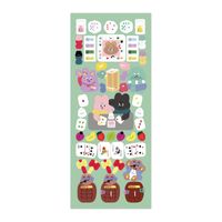 Korean Ins Bear Stickers Cute Korean Style Candy Color Journal Material Goka Decorative Sticker Notebook Polaroid sku image 14