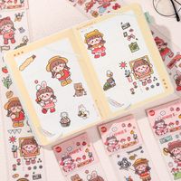 Xinqi New Cheese Sauce New Original Japanese Paper Journal Stickers Cartoon Cute Girl Decoration Journal Material Stickers main image 2