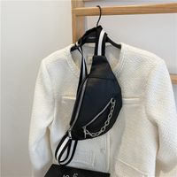 Unisex Fashion Solid Color Pu Leather Waist Bags sku image 2