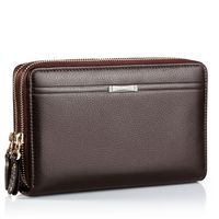 Men's Solid Color Pu Leather Zipper Wallets main image 6