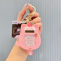 1 Piece Cartoon Style Cat Arylic Silica Gel Metal Women's Bag Pendant Keychain main image 3