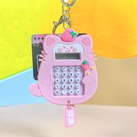 1 Pièce Style De Bande Dessinée Chat Arylique Gel De Silice Métal Femmes Pendentif De Sac Porte-clés sku image 6