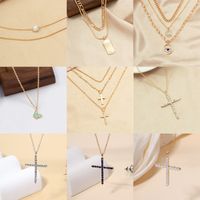 Fashion Cross Eye Butterfly Alloy Plating Women's Necklace main image 3