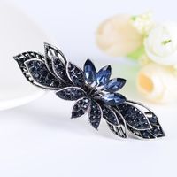 Simple Style Leaf Butterfly Bow Knot Alloy Inlay Rhinestones Hair Clip 1 Piece sku image 3