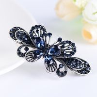 Simple Style Leaf Butterfly Bow Knot Alloy Inlay Rhinestones Hair Clip 1 Piece main image 3