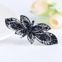 Simple Style Leaf Butterfly Bow Knot Alloy Inlay Rhinestones Hair Clip 1 Piece main image 2