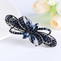 Simple Style Leaf Butterfly Bow Knot Alloy Inlay Rhinestones Hair Clip 1 Piece sku image 2