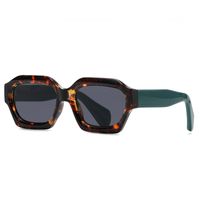 Fashion Leopard Pc Square Patchwork Full Frame Men's Sunglasses sku image 5