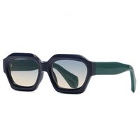 Fashion Leopard Pc Square Patchwork Full Frame Men's Sunglasses sku image 4