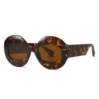 Fashion Leopard Pc Round Frame Patchwork Full Frame Women's Sunglasses main image 6