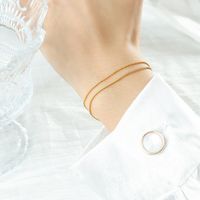 Europäisches Und Amerikanisches Armband Doppelschicht-mandel Kette Reis Perlenkette Goldenes Armband All-match Gut Aussehendes Qixi-armband E121 sku image 1