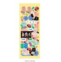 New Korean Bear Stickers Ins Style Cartoon Small Stickers Album Polaroid Gu Ka Decorative Sticker Journal Stickers sku image 3