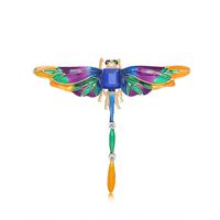 Simple Style Dragonfly Alloy Inlay Rhinestones Glass Unisex Brooches sku image 1