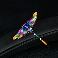 Simple Style Dragonfly Alloy Inlay Rhinestones Glass Unisex Brooches main image 2