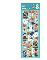 Korean Ins Bear Stickers Cute Korean Style Candy Color Journal Material Goka Decorative Sticker Notebook Polaroid sku image 11