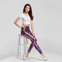 Vintage Style Stripe Polyester Ankle-length Tapered Pants main image 4