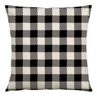 Simple Everyday Color Block Printed Linen Throw Pillow Cover sku image 4