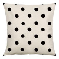 Simple Everyday Color Block Printed Linen Throw Pillow Cover sku image 8