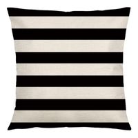 Simple Everyday Color Block Printed Linen Throw Pillow Cover sku image 3