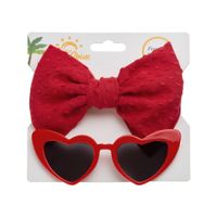 Fashion Heart Shape Solid Color Kids Sunglasses sku image 3