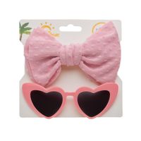 Fashion Heart Shape Solid Color Kids Sunglasses sku image 6