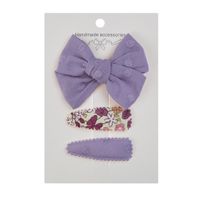 Mignon Couleur Unie Fleur Chiffon Pince À Cheveux 1 Jeu sku image 10