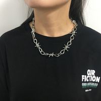 1 Piece Hip-hop Punk Oversized Geometric Alloy Plating Alloy Silver Plated Unisex Necklace main image 1