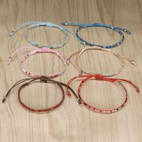 1 Piece Simple Style Round Multicolor Rope Beaded Knitting Women's Bracelets main image 5