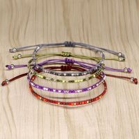 1 Piece Simple Style Round Multicolor Rope Beaded Knitting Women's Bracelets main image 4