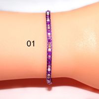 1 Stück Einfacher Stil Runden Mehrfarbig Seil Perlen Stricken Frau Armbänder sku image 1