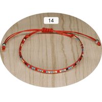 1 Piece Simple Style Round Multicolor Rope Beaded Knitting Women's Bracelets sku image 14