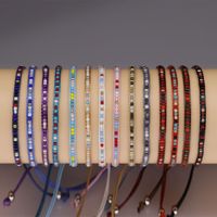 1 Piece Simple Style Round Multicolor Rope Beaded Knitting Women's Bracelets main image 1