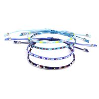 1 Piece Simple Style Round Multicolor Rope Beaded Knitting Women's Bracelets main image 2