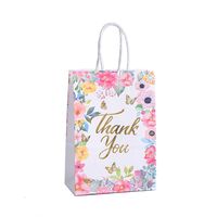 Fashion Letter Flower Kraft Paper Daily Gift Bags 1 Piece main image 5