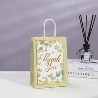 Fashion Letter Flower Kraft Paper Daily Gift Bags 1 Piece main image 2