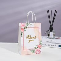 Fashion Letter Flower Kraft Paper Daily Gift Bags 1 Piece main image 3