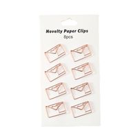 Clip De Papel De Metal Creativo 8 Pack Bonito Para Estudiantes, Pin De Área Hueca Para Oficina, Material De Aprendizaje, Marcador De Papel De Prueba main image 5