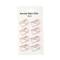 Creative Metal Paper Clip 8 Pack Cute Student Hollow Area Pin Office Learning Materials Bookmark Test Paper Clip main image 5