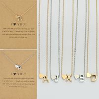Fashion Letter Heart Shape Alloy Copper Plating Pendant Necklace main image 5