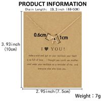 Fashion Letter Heart Shape Alloy Copper Plating Pendant Necklace main image 3
