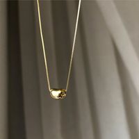 Simple Style Heart Shape Titanium Steel Chain Necklace 1 Piece main image 1