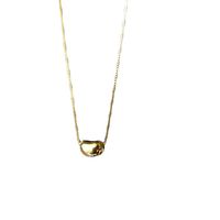 Simple Style Heart Shape Titanium Steel Chain Necklace 1 Piece main image 4