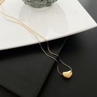 Simple Style Heart Shape Titanium Steel Chain Necklace 1 Piece sku image 3