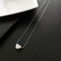 Simple Style Heart Shape Titanium Steel Chain Necklace 1 Piece sku image 1