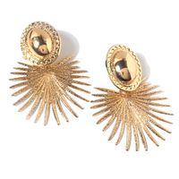 1 Pair Fashion Oval Alloy Metal Drop Earrings main image 2