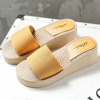 Women's Casual Solid Color Round Toe Slides Slippers sku image 5
