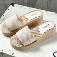 Women's Casual Solid Color Round Toe Slides Slippers sku image 12
