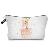 Women's Small All Seasons Sponge Polyester Animal Unicorn Leopard Fashion Shell Zipper Cosmetic Bag sku image 20